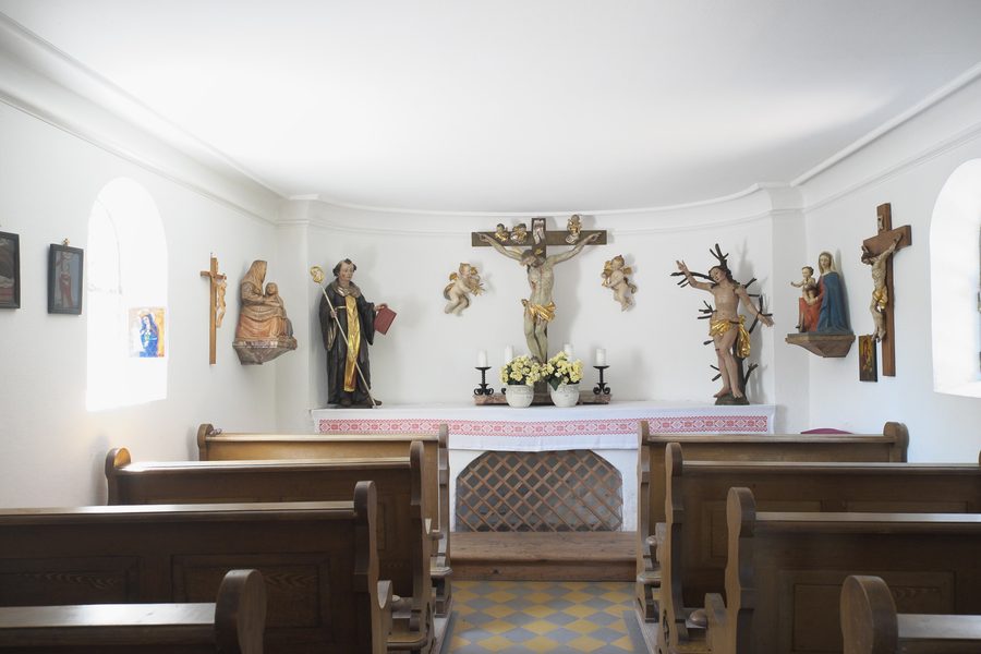 Katholische Kapelle St. Anna in Oedenstockach, einem Ortsteil von Putzbrunn im Landkreis München