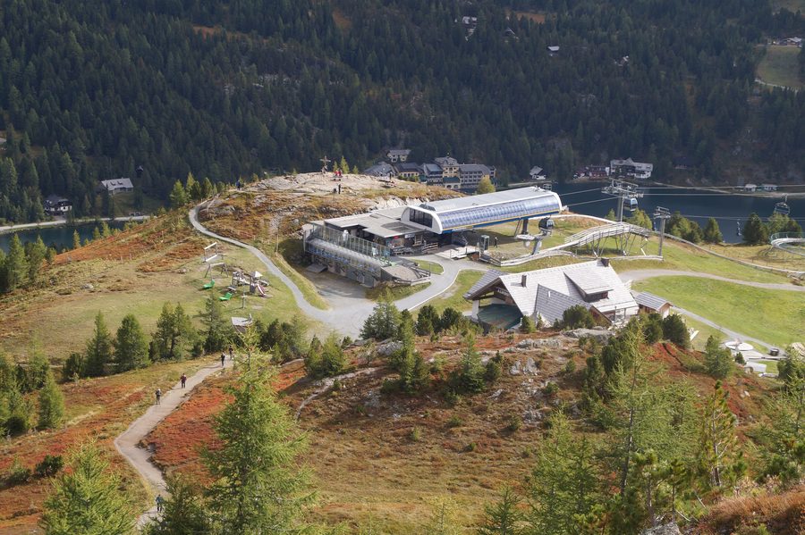 Stazione di monte della Panoramabahn e pista estiva Nocky Flitzer a Turracherhöhe