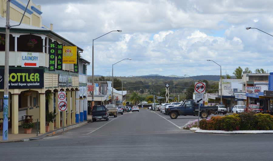 Newton Street, la via principale di Monto nel Queensland