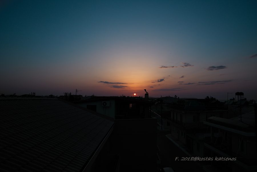 Sonnenuntergang über Kato Achaia in Westachaia
