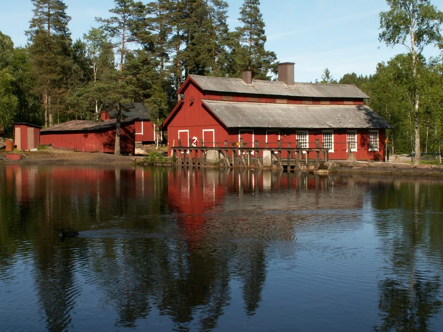 Fonderia presso il museo industriale Hyltens in Svezia