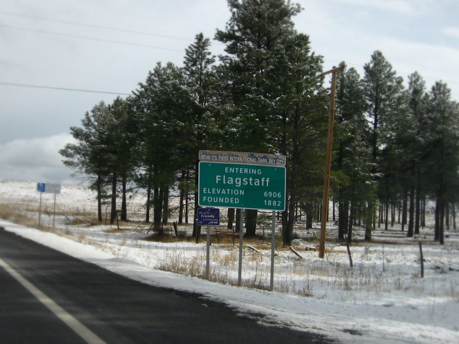 Paesaggio all'ingresso di Flagstaff, Arizona