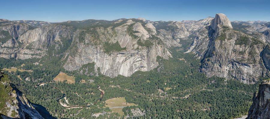 Vista panoramica sulla Yosemite Valley da Glacier Point