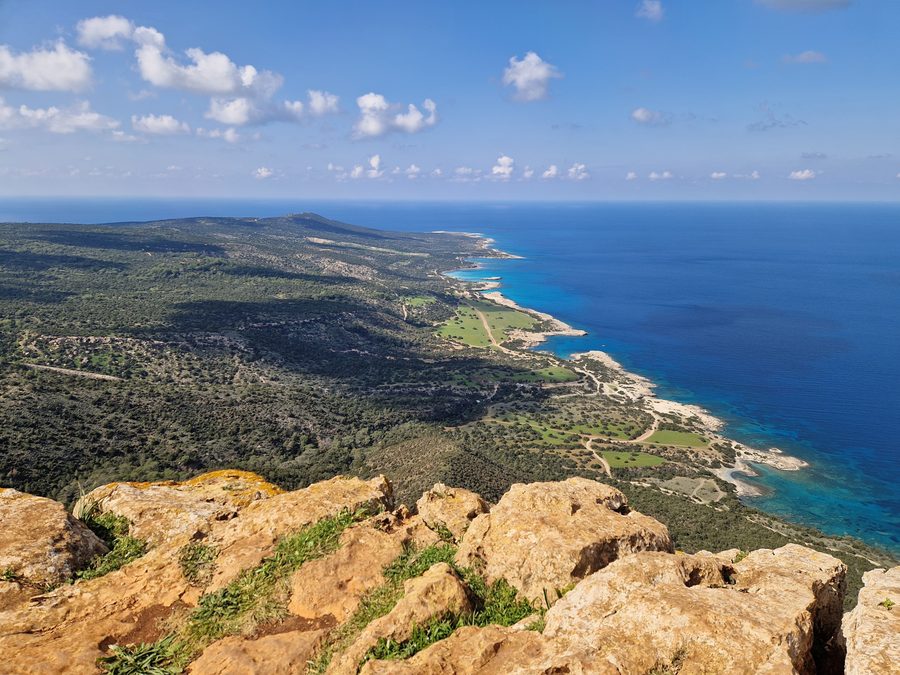 Vista verso la penisola di Akamas dal sentiero naturalistico di Afrodite, Cipro