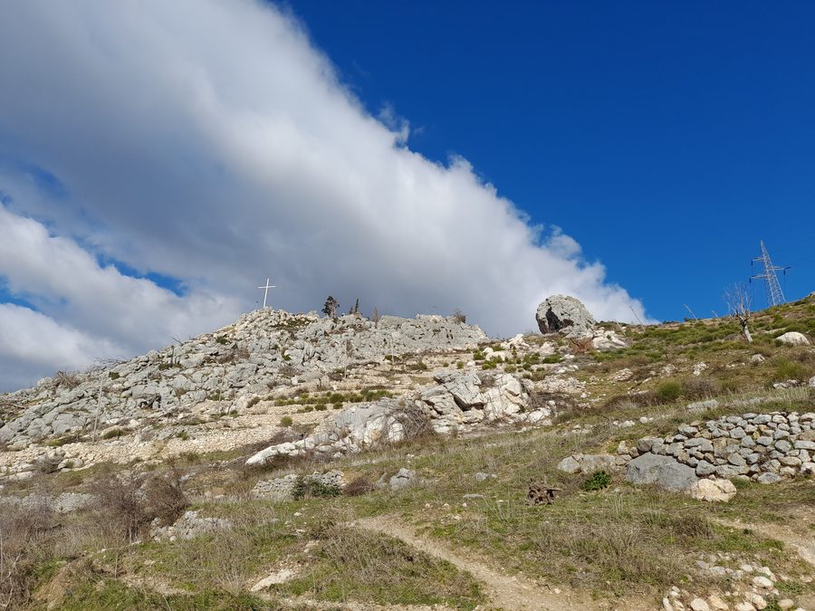Vista su Solin in Croazia dalla chiesa di San Pietro a Kučine