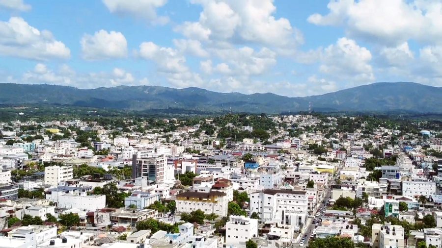 Stadtansicht von San Francisco de Macorís in der Provinz Duarte, Dominikanische Republik