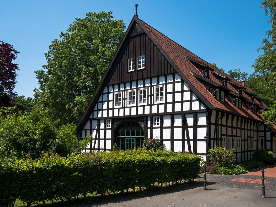 Timber-framed house in Grönenbergpark in Melle, Lower Saxony