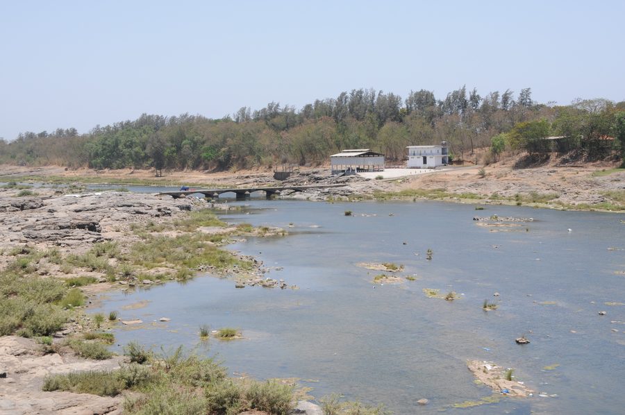 Damanganga-Fluss in Silvassa, Dadra und Nagar Haveli, Indien