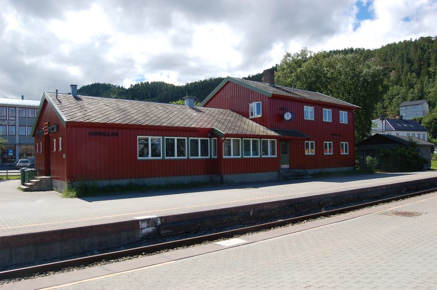 Stazione di Hommelvik a Malvik, Norvegia