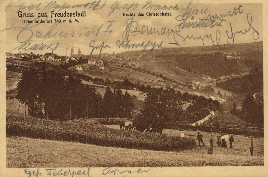 Stadtansicht von Freudenstadt mit dem Christophstal