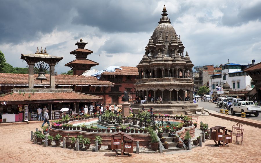 Piazza storica nella valle di Kathmandu in Nepal