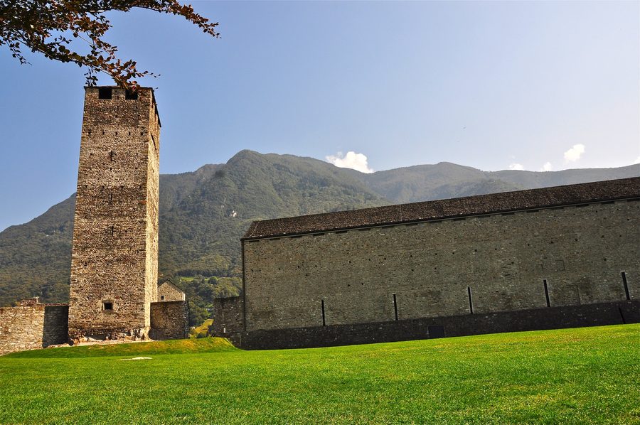 Castelgrande in Bellinzona mit der Schwarzen Turmspitze und dem Südflügel