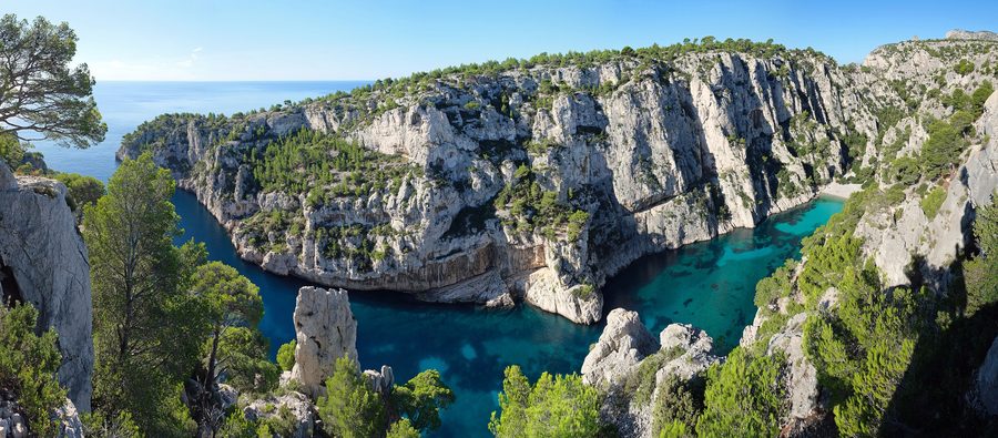 Calanque d’En-Vau im Parc national des Calanques in der Provence-Alpes-Côte d’Azur