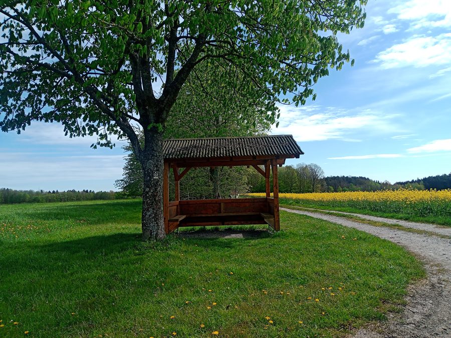 Unterstand in der Landschaft bei Mudau