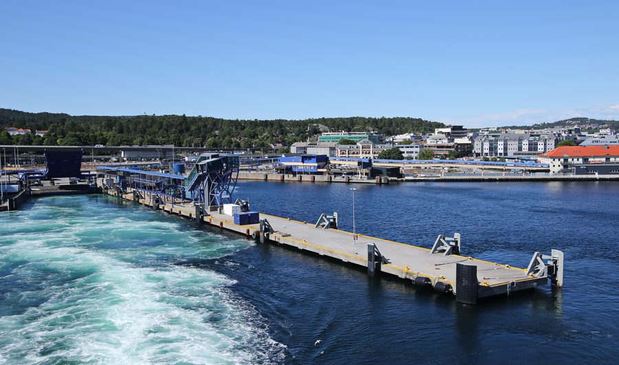 Porto di Kristiansand sulla costa meridionale norvegese