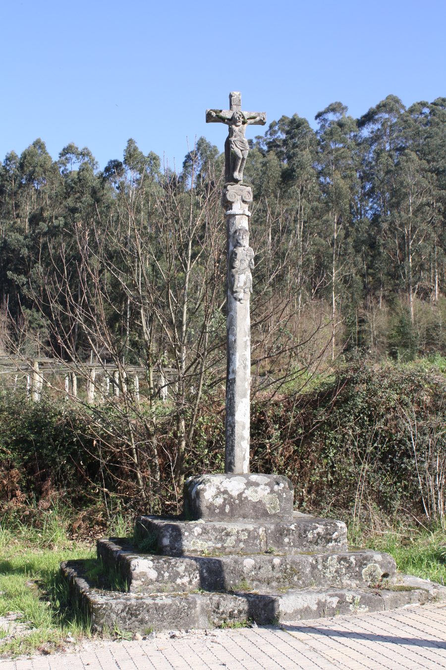 Cruceiro im Ortsteil Lantañón in der Gemeinde Meis, Pontevedra