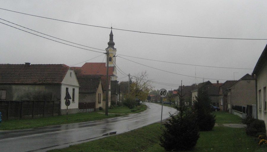 Veduta del villaggio di Hlebine nel nord della Croazia