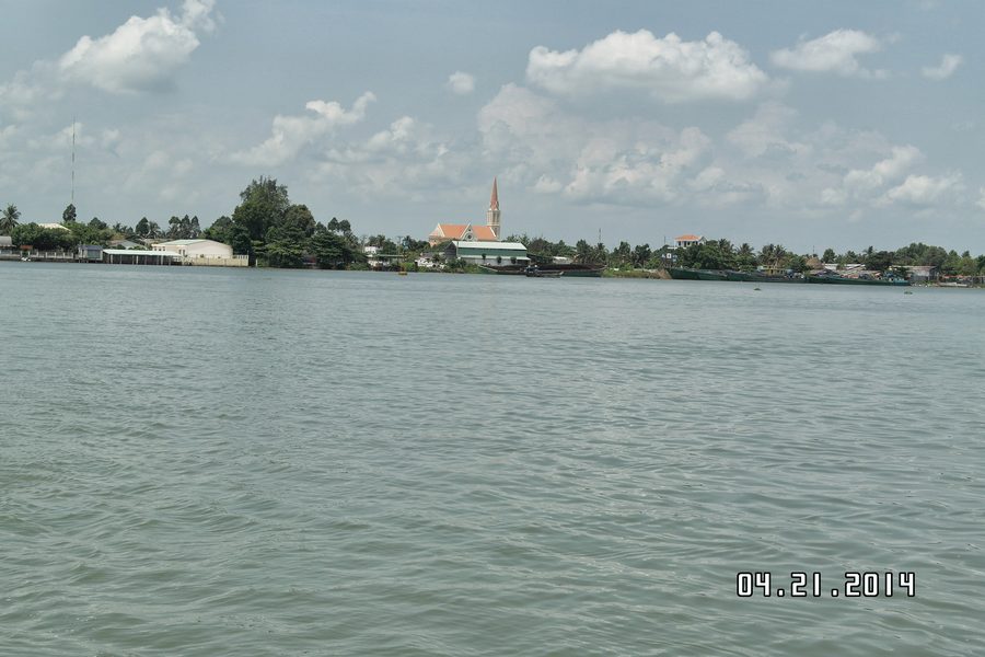 Landschaft in Hòa Ninh im Bezirk Long Hồ, Vĩnh Long, Vietnam