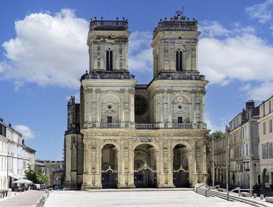 West facade of Cathédrale Sainte-Marie d'Auch in Auch, France
