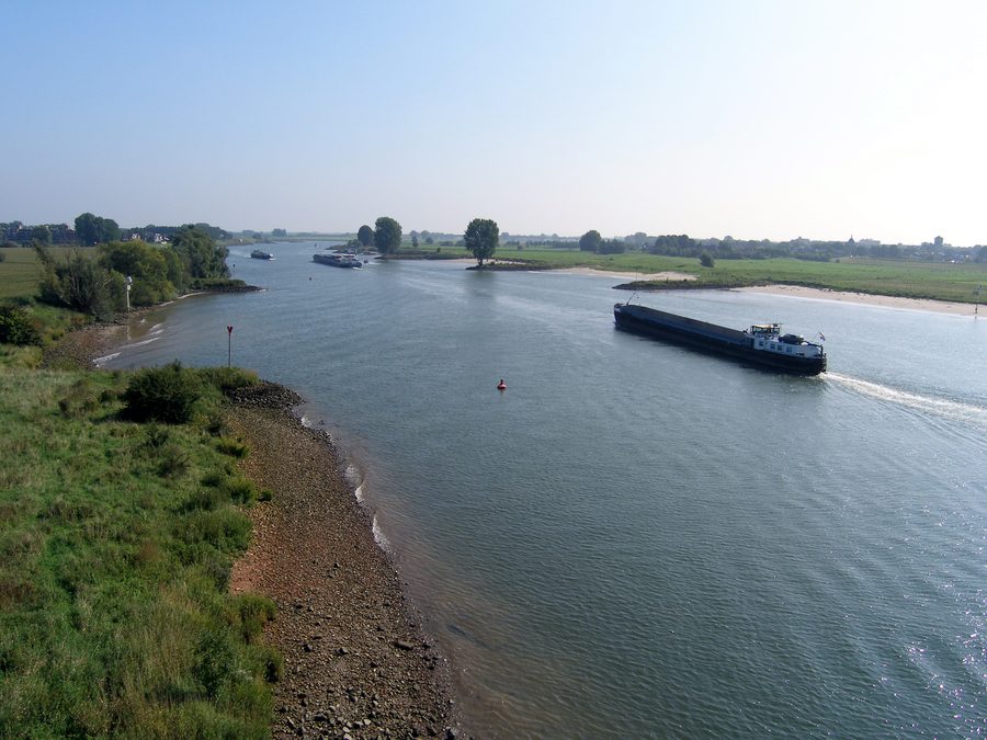 Il fiume Lek nei pressi di Nieuwegein e Vianen