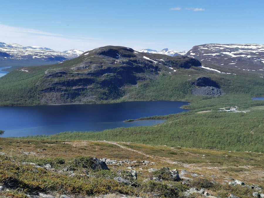 Vista di Malla da Saana vicino a Kilpisjärvi, Lapponia, Finlandia