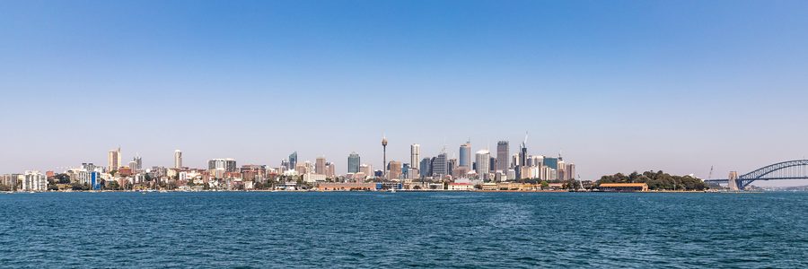 Skyline di Sydney con vista sul centro città.