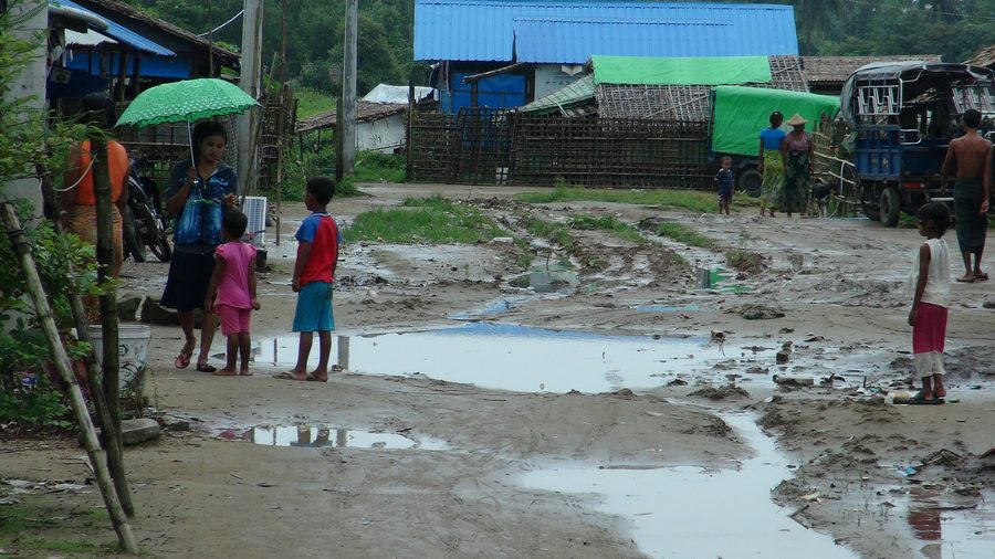 Ansicht von Sittwe im Bundesstaat Rakhine, Myanmar