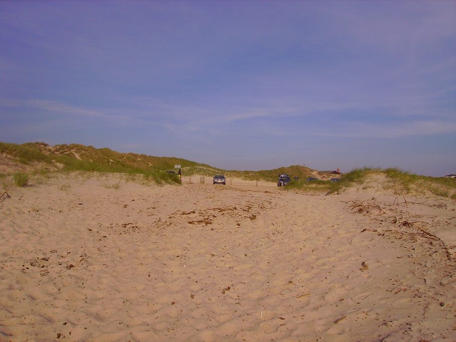 Strand von Henne Strand mit Sandfläche und Dünen