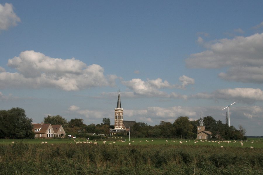 Vista del villaggio di Cornwerd (Koarnwert)