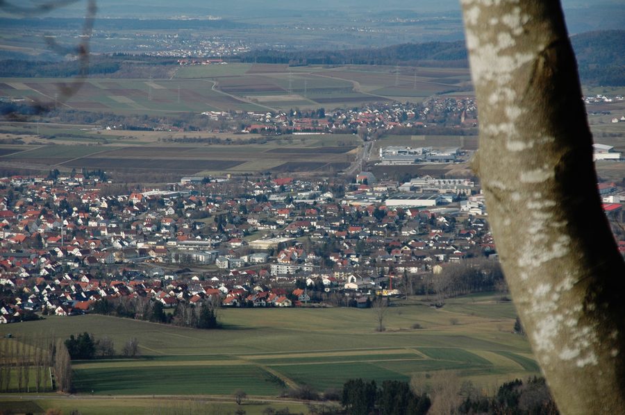 Blick über Bisingen vom Albtrauf
