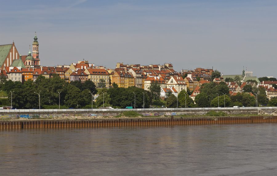 Warschauer Altstadt, von der Śląsko-Dąbrowski-Brücke aus gesehen