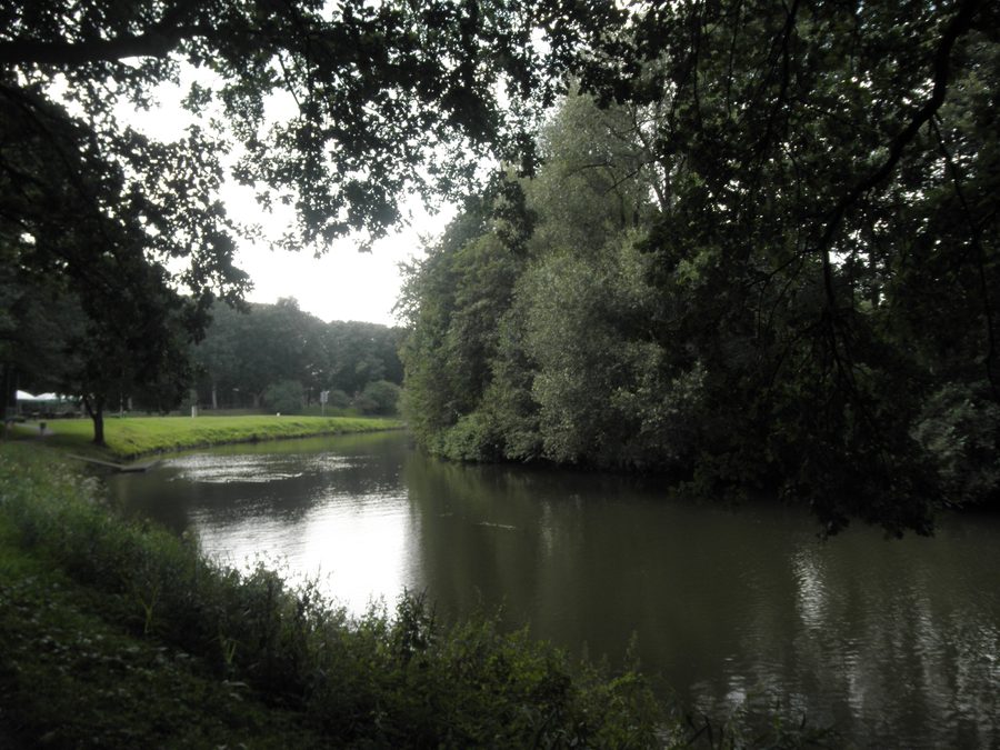Hase in Meppen nahe der Mündung in den Dortmund-Ems-Kanal