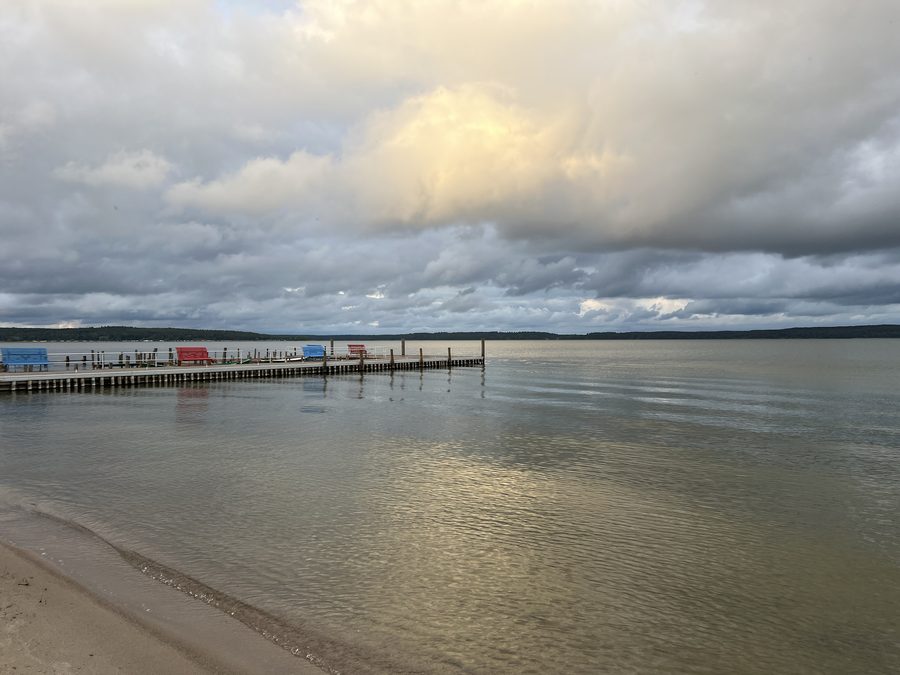 Paesaggio sul Plauer See nel Meclemburgo-Pomerania Anteriore