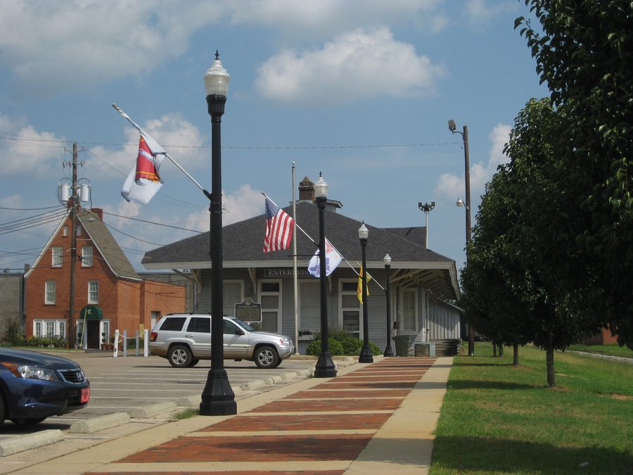 Museo Depot nell'ex deposito ferroviario di Enterprise, Alabama