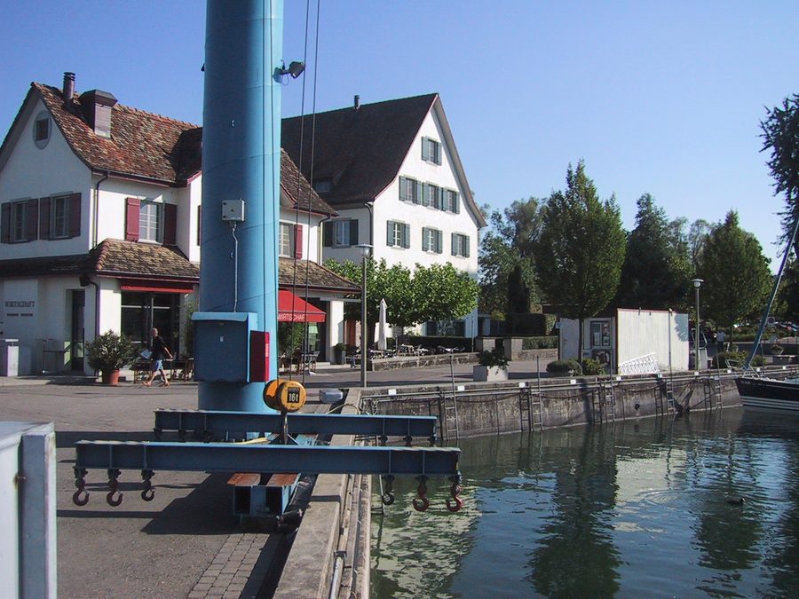 Hafen von Bottighofen am Bodensee im Kanton Thurgau