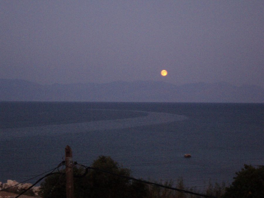 Blick über den Messenischen Golf in der Region Messinia