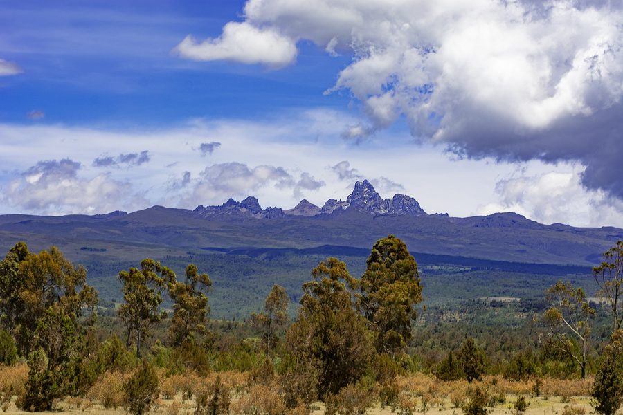 Landschaft an den Hängen des Mount Kenya im weiteren Meru-Gebiet
