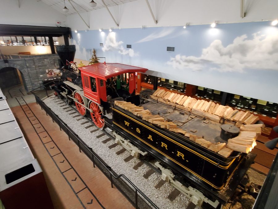 La locomotiva The General in esposizione al Southern Museum of Civil War and Locomotive History a Kennesaw, Georgia