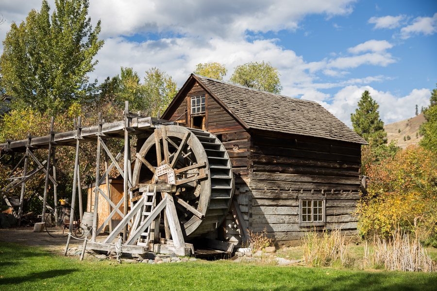 Il Grist Mill storico a Keremeos