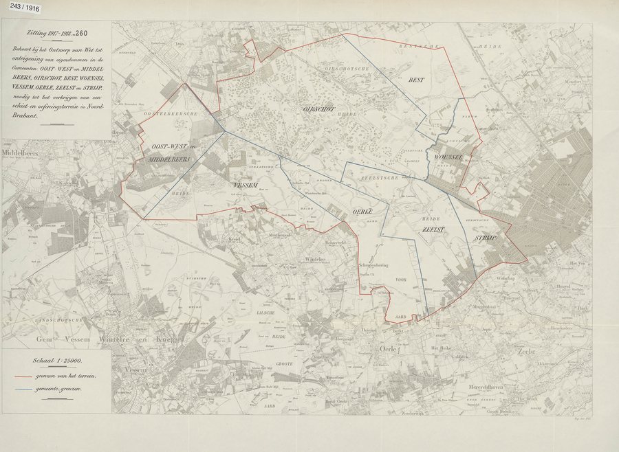 File:KAARTEN SGD - Verklaring van het algemeen nut der onteigening van eigendommen in de gemeenten Oost- West- en Middelbeers, Oirschot, Best, Woensel, Vessem, Oerle, Zeelst en Strijp, noodig tot het verkr.jpeg