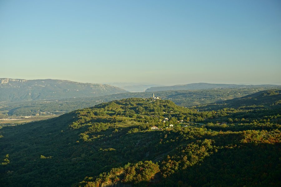 Gračišće view to Pićan