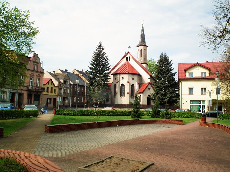 Market square in Gorzów Śląski