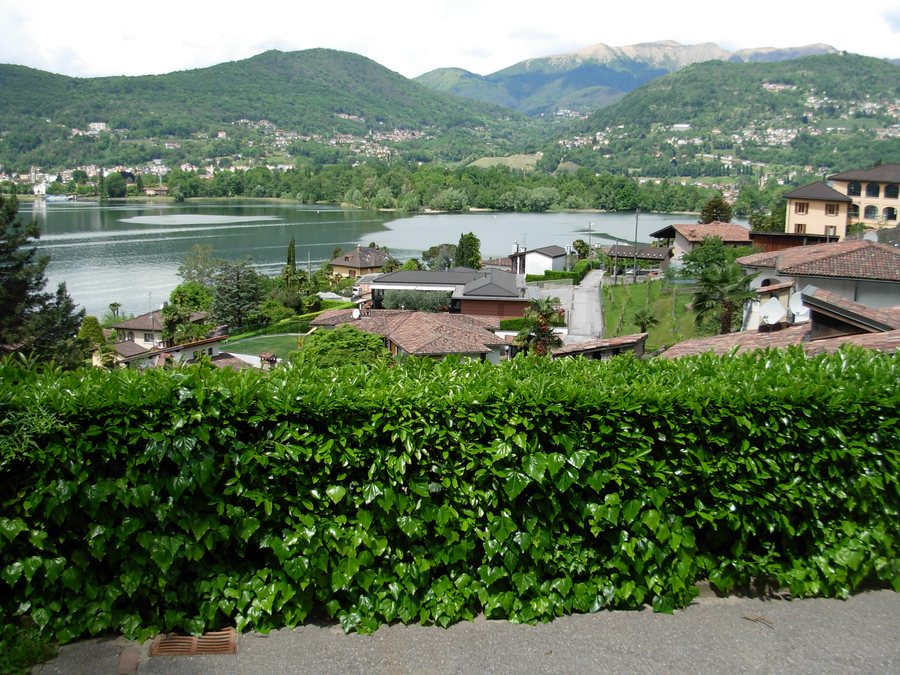 View from the village Carabietta to the lake of Lugano