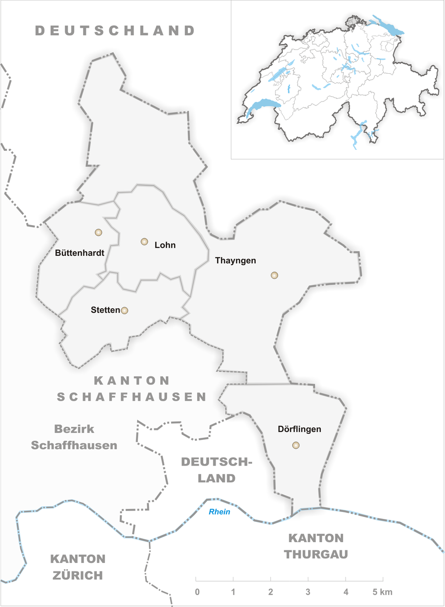 Gemeinden des Bezirk Reiat 2010