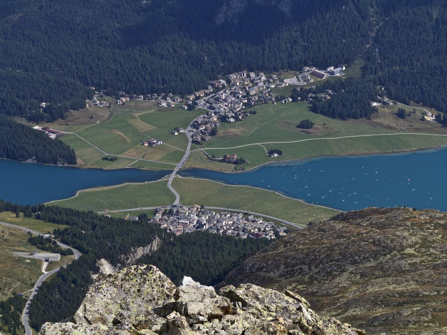 Silvaplana and Surlej as seen from Piz Polaschin
