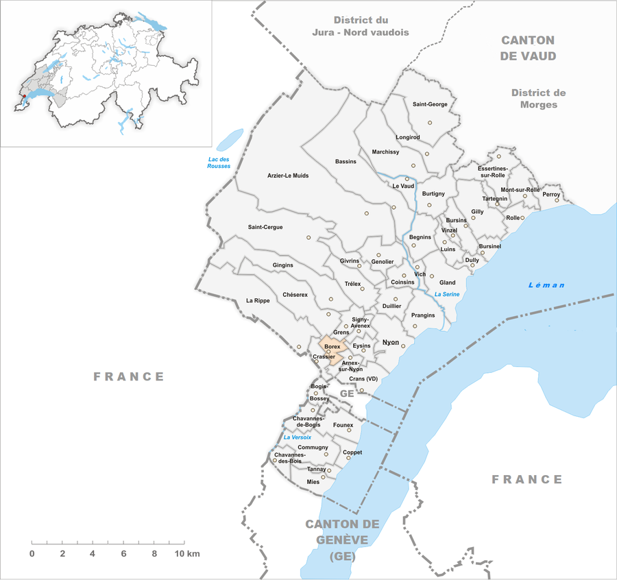 Carte commune Borex 2021