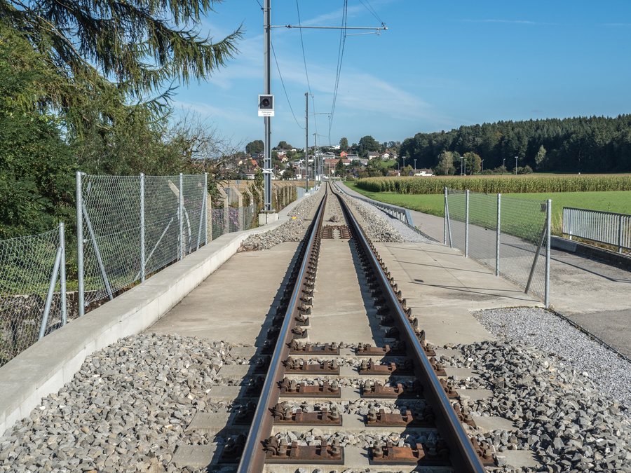 Railroad Bridge over the Langeten River, Roggwil, Canton of Bern, Switzerland